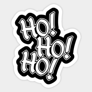 Red & Green Xmas Colors Design - Ho! Ho! Ho! Christmas graphic Sticker